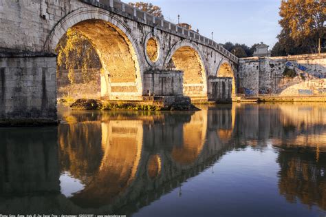 Ponte Sisto (a pedestrian bridge), Rome, Italy - This bridge connects Via dei Pettinari in the ...