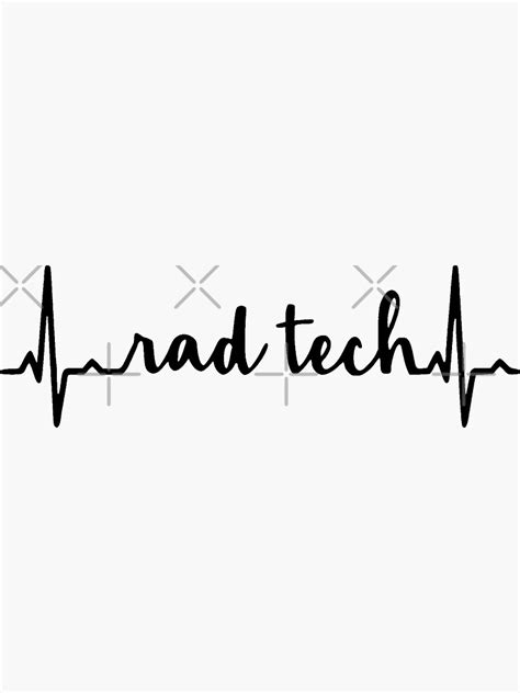 "Rad tech" Sticker for Sale by linesbylily | Redbubble