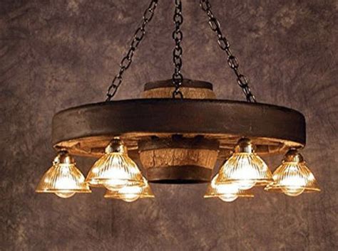 Wagon Wheel Rustic Chandelier Western Decor Pendant Light - Etsy