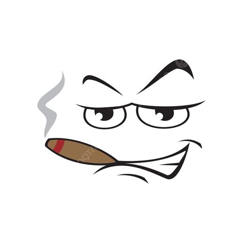 Cigar Smoking Facial Expression, Cigar, Smoking, Cartoon Cigar PNG and ...