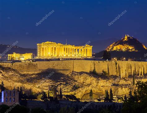 Acropolis at night, Athens — Stock Photo © sborisov #19683741