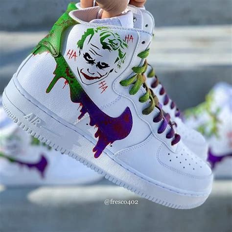 Custom Joker Nike Air Force 1s - Etsy | Custom shoes diy, Hype shoes, Custom nike shoes