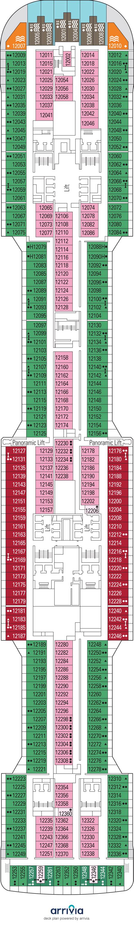 MSC Meraviglia Cabin 12328 - Category B2 - Fantastica Balcony Stateroom 12328 on iCruise.com