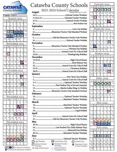 Catawba County School Calendar 2023-2024 & Holidays