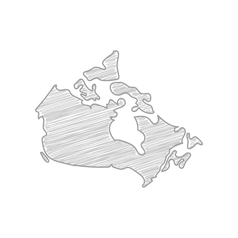 Premium Vector | Canada Map Drawing Pencil Drawing