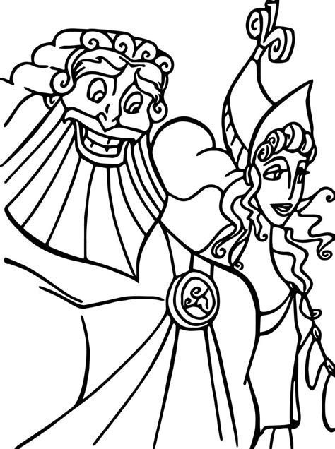 Hercules Zeus Coloring Page Coloring Pages