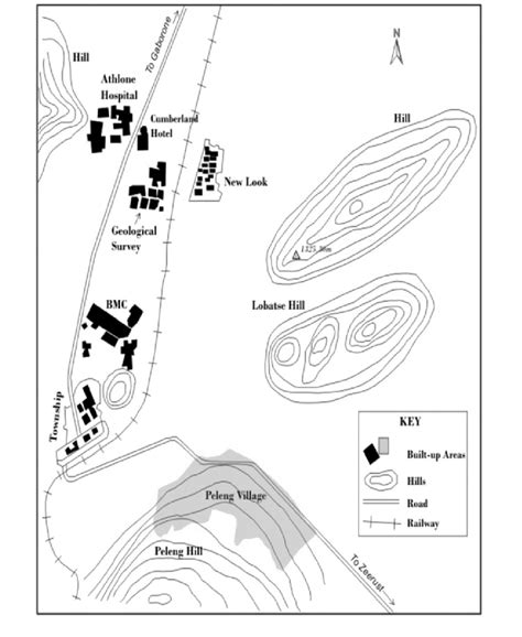 b). A sketch map showing settlements that sprang up round around Peleng ...