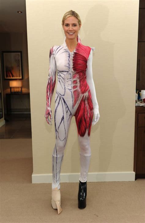 Heidi Klum in Human Anatomy Haloween Costume – HawtCelebs