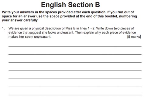 The Manchester Grammar School 11+ English Past Paper 2019 Answers