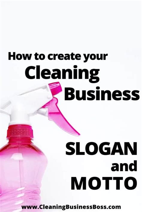 How to Create Your Cleaning Business Slogan and Motto - Cleaning ...