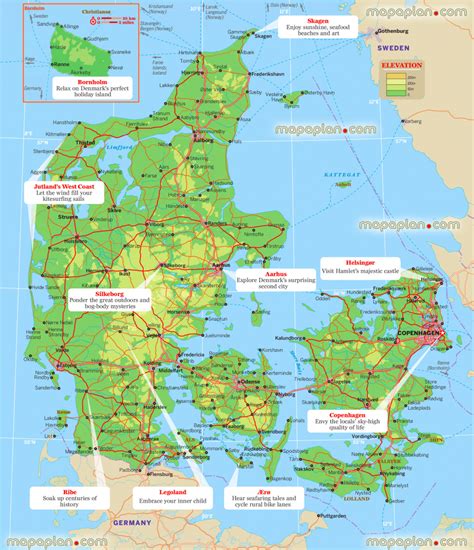 Vector Map Of Denmark Political | One Stop Map with Printable Map Of Denmark | Printable Maps