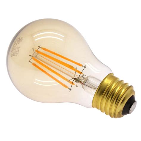 6W LED Filament Bulb, Warm Color (2200K), E26 Base