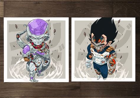 MECHASOUL FRIEZA + VEGETA Prints by Clogtwo for Timed Release