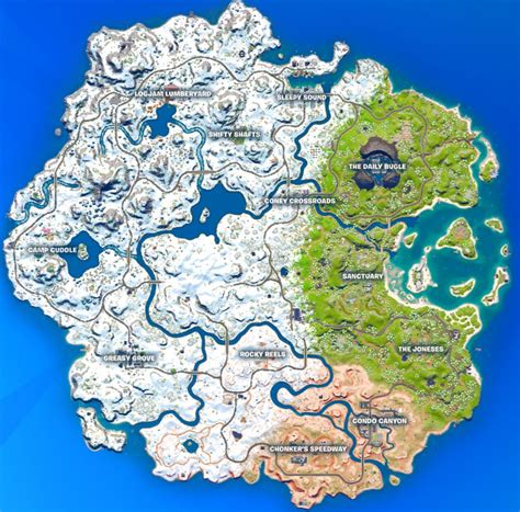 Fortnite: Chapter 3 - Season 1 Map: Full List of POIs & Locations ...