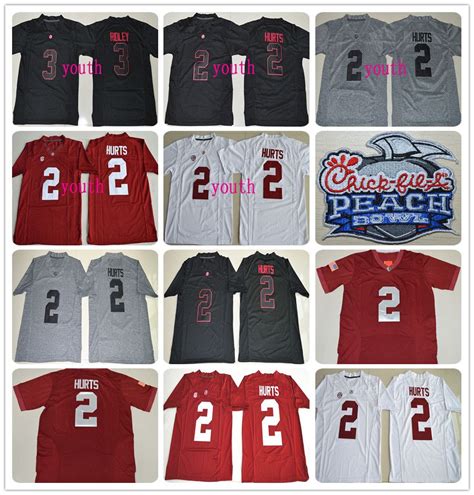 2017 Alabama Crimson Tide Playoff Jerseys Youth/Kids Men Jalen Hurts 2 ...