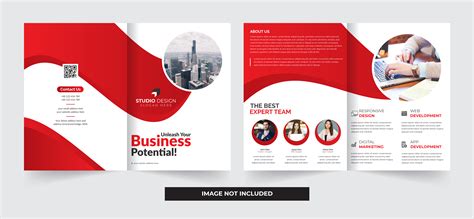 Corporate Bifold Brochure Template Design 695745 Vector Art at Vecteezy