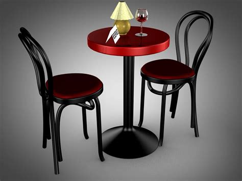 Bistro Table & Chairs 3d model