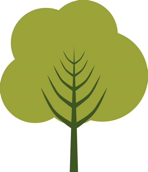 Green tree on white background. 24860347 Vector Art at Vecteezy