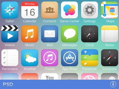 iOS7 Icon Pack by Michael Shanks - Dribbble