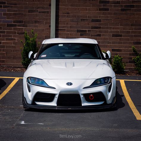 Front of White Toyota Supra Mk5 - BenLevy.com