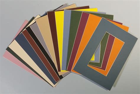 5x7 Mat Board 15 Pc Assorted/Variety Color Pre Cut Artist Craft Supply ...