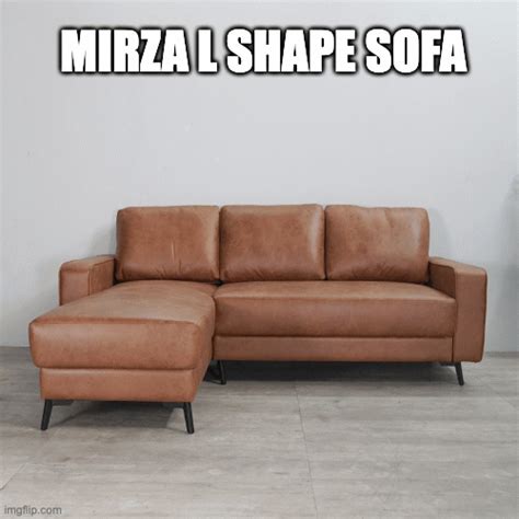 MIRZA L Shaped 3 Seater Sofa-Brown - FurnitureDirect.com.my