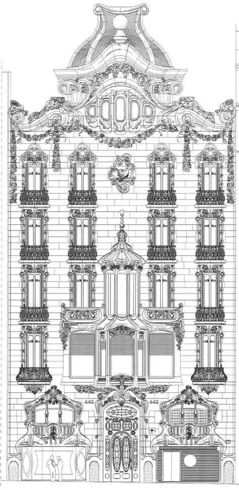 Art Nouveau Architecture Drawing