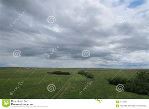 Canadian Prairies Landscape Stock Photo - Image of atmospheric ...