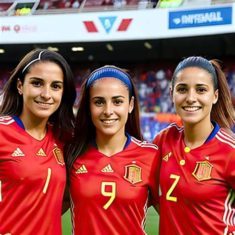 Premium AI Image | Victory for the Spanish women's national football team