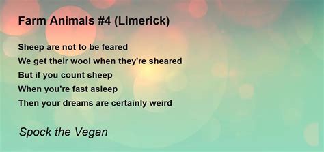 Farm Animals #4 (Limerick) - Farm Animals #4 (Limerick) Poem by Spock ...