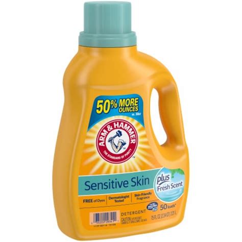 Arm & Hammer Sensitive Skin Plus Fresh Scent Liquid Laundry Detergent, 75 fl oz - Fry’s Food Stores