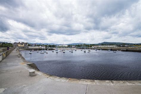 Bay with Pier in Bray, Ireland Stock Image - Image of harbour ...