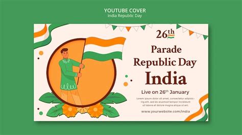 Free PSD | Republic day celebration youtube cover