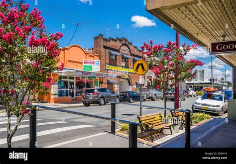 view of Church Street in the town center of Gloucester, a country town in the Manning district ...