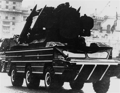 A right front view of a vehicle-mounted Soviet SA-8 Gecko surface-to-air missile - NARA & DVIDS ...