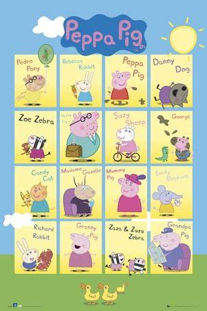 characters | Peppa pig birthday party, Peppa pig party, Peppa pig