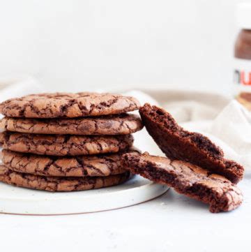 Nutella Brownie Cookies - The Classy Baker