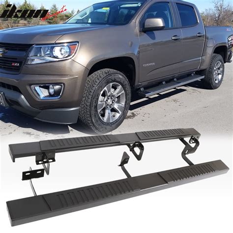 Compatible with 15-18 Chevy Colorado GMC Canyon Crew Cab 76" Running Boards Black - Walmart.com ...