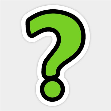 Enigma - green question mark - Riddler - Sticker | TeePublic