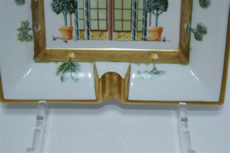 Hermes Change tray White Green Ashtray porcelain VIDE POCHE Tableware ...