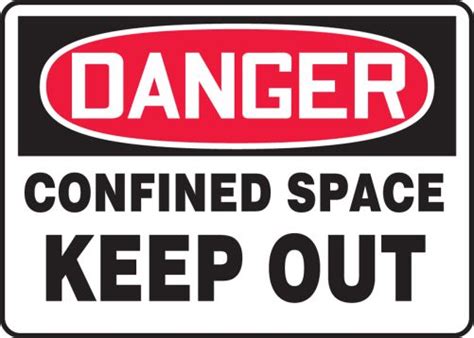 OSHA Danger Safety Sign: Confined Space - Keep Out (MCSP108VS)