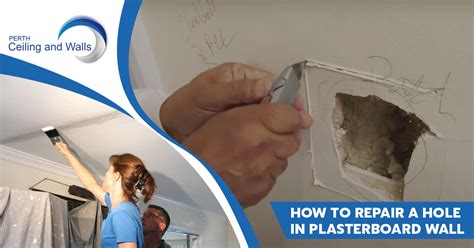 How to Fix a Hole in the Ceiling - Repair Hole in Plasterboard