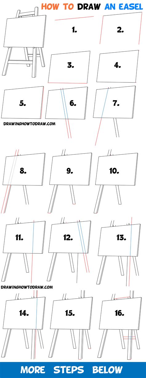 How to Draw an Easel – Easy Step by Step Drawing Tutorial for Beginners – How to Draw Step by ...