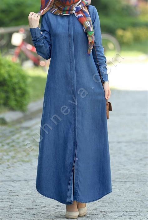 Stylish & Comfortable Denim Abaya Designs| Jeans Abaya Styles| Burqa ...