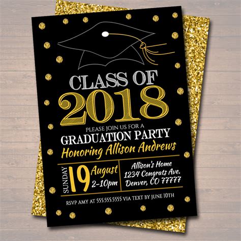 graduation party invitations Graduation printable invitation template templates invitations ...