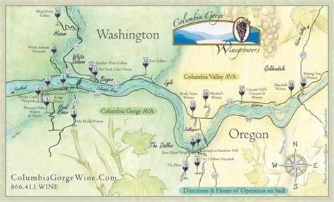 Columbia Gorge Wine Map - Lyle Washington • mappery