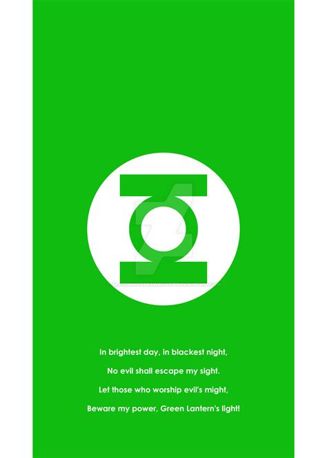 Green Lantern Minimalist Oath Poster by BrandonSieprawskiART on DeviantArt