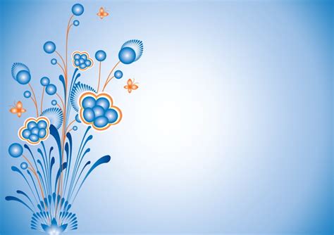 Blue and elegant floral background Stock Photo free download