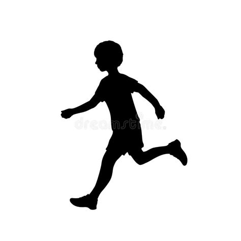 Silhouette Boy Running. Sport Symbol Young Athlete Stock Vector ...