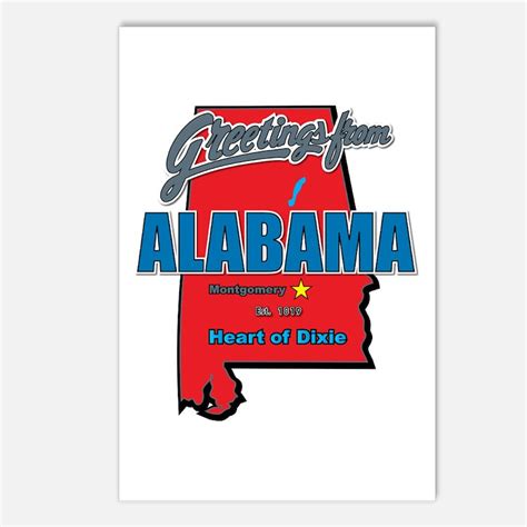 Alabama State Motto Postcards | Alabama State Motto Post Card Design ...